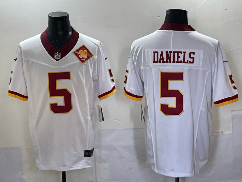 Men Washington Redskins #5 Daniels white Nike Limited NFL Jersey 001